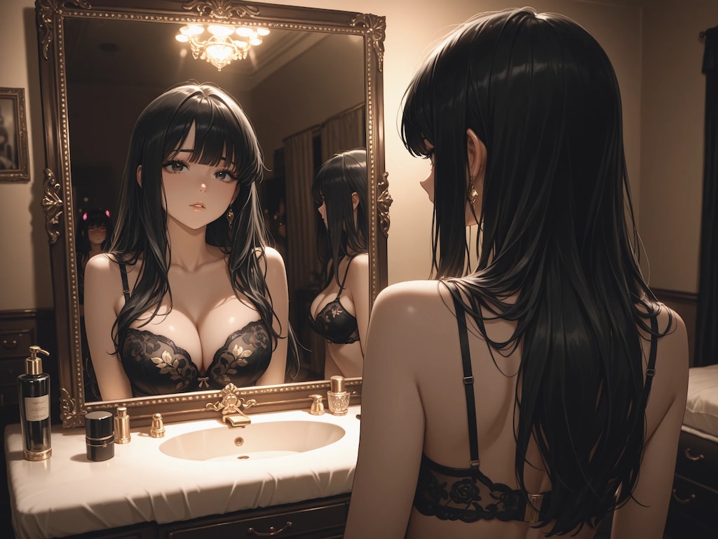 鏡越しの誘惑(黒)
