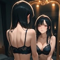 鏡越しの誘惑(黒) 5枚目