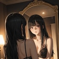 鏡越しの誘惑(黒) 6枚目