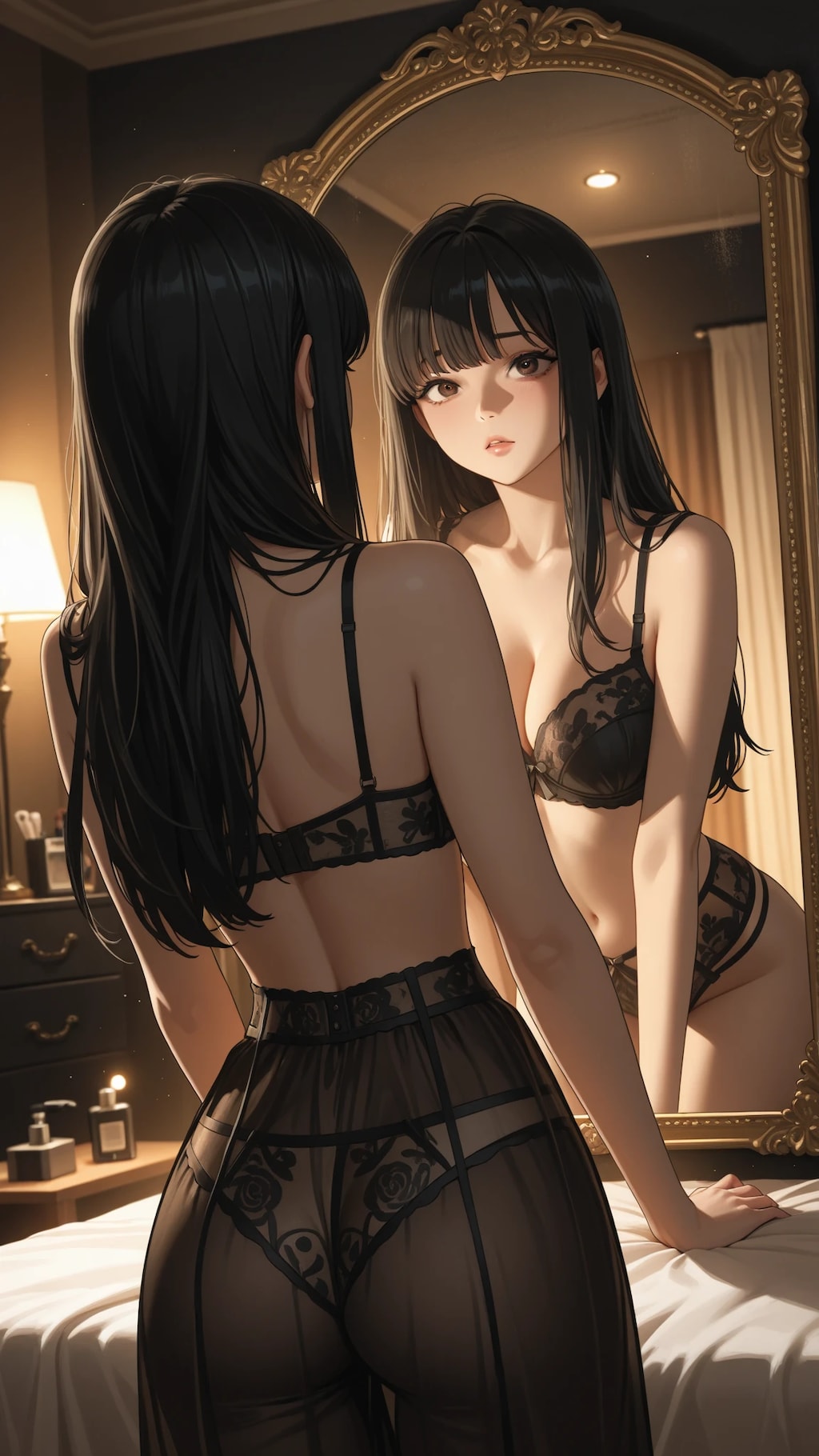 鏡越しの誘惑(黒)