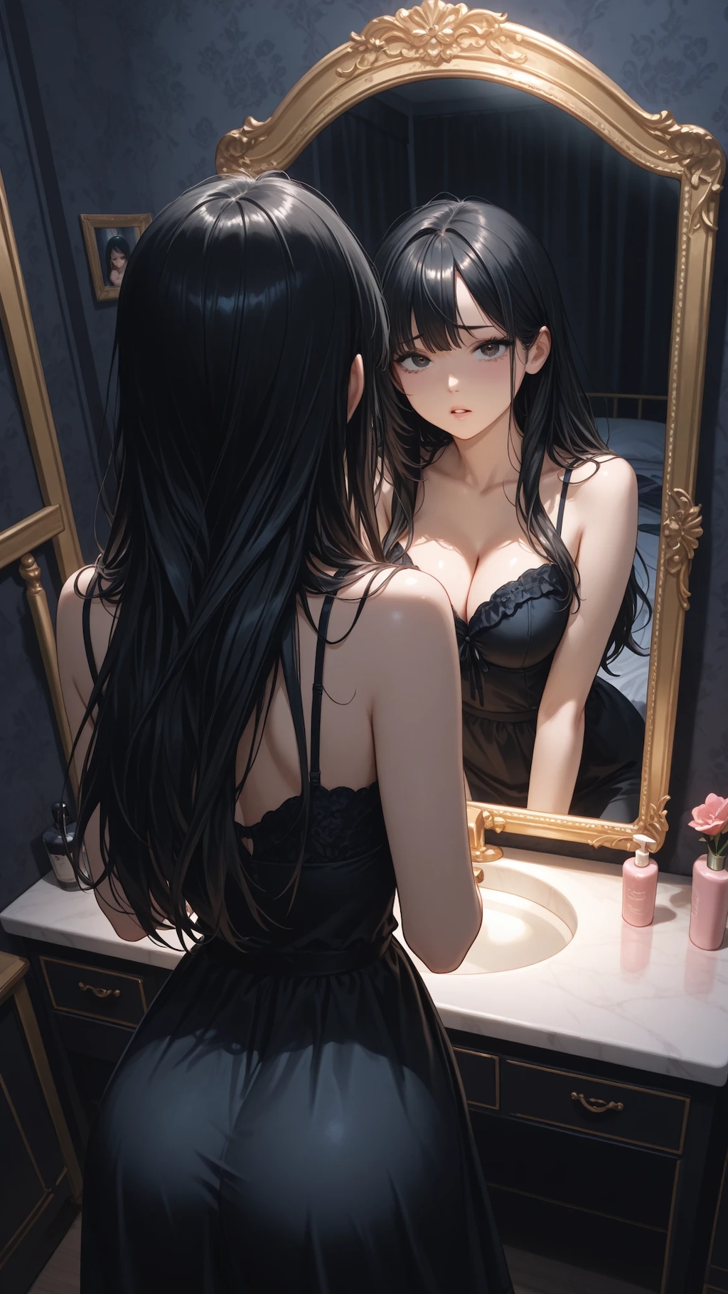 鏡越しの誘惑(黒)