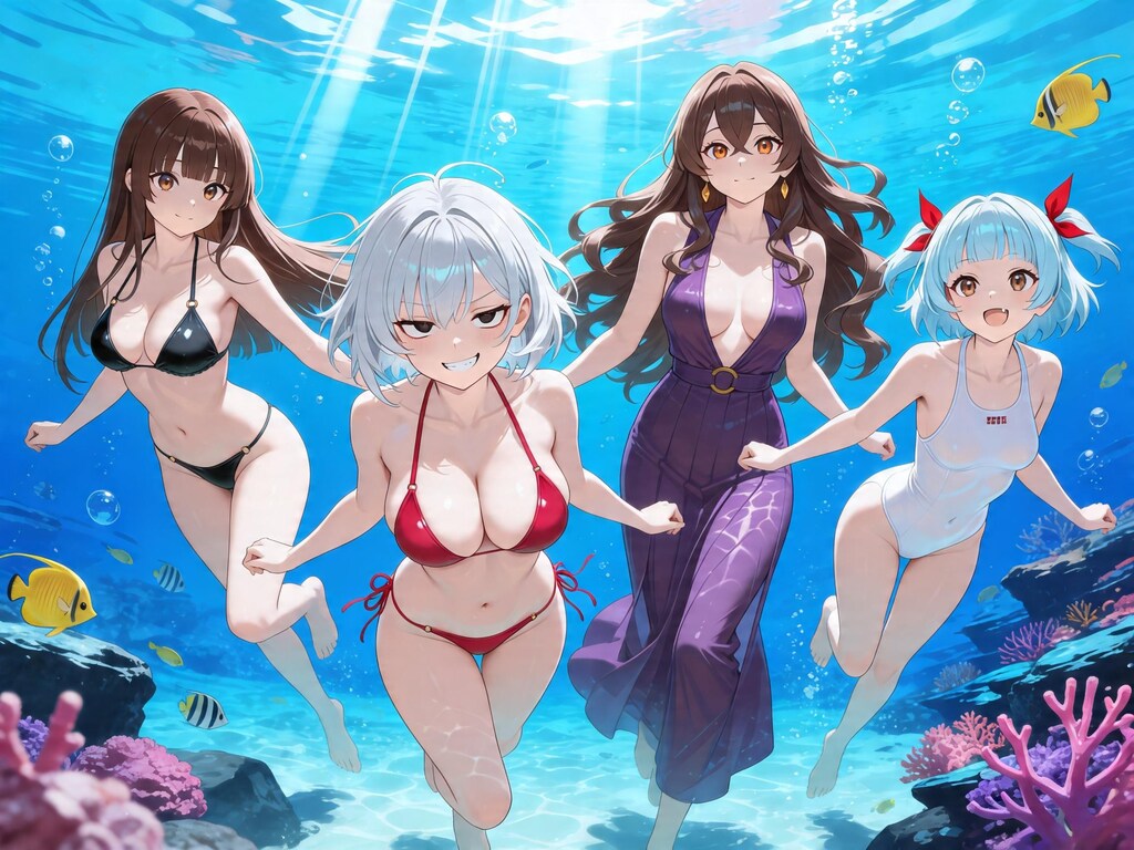 水中詰め合わせ よその子ちゃんＸ(クロス) メグナナ親子とウズリポちゃんと彩翔ちゃん編