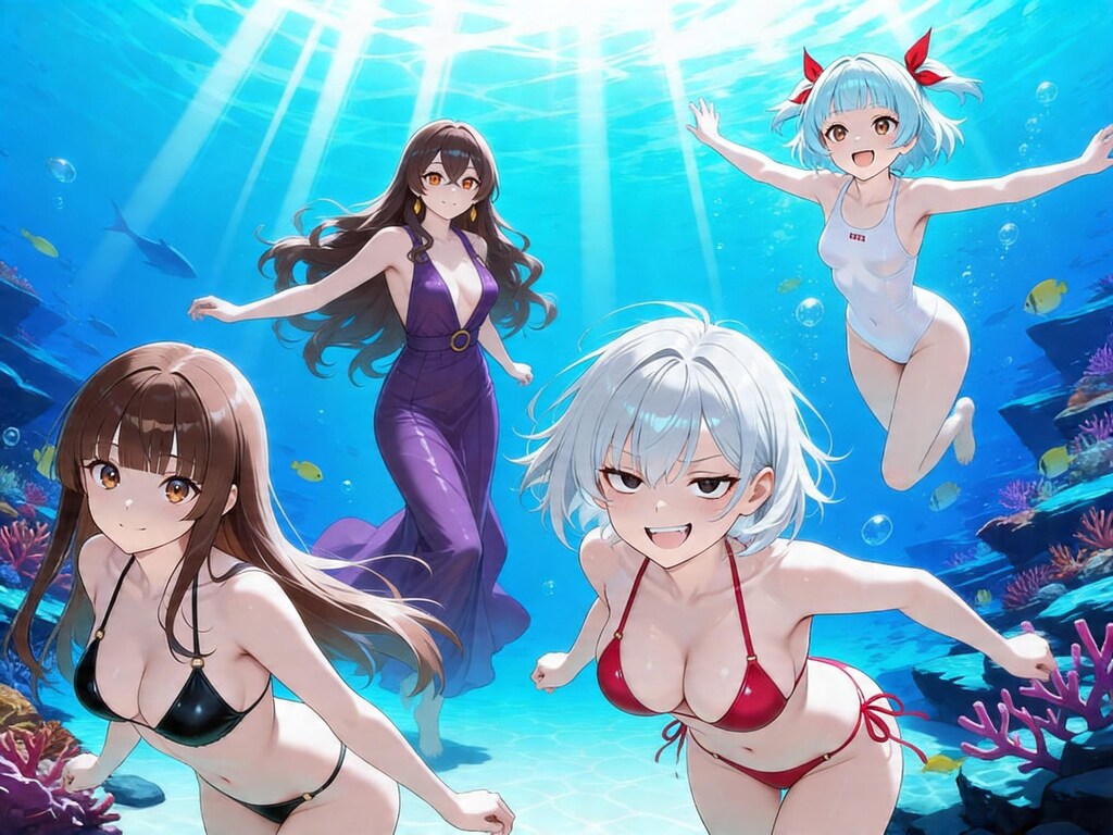 水中詰め合わせ よその子ちゃんＸ(クロス) メグナナ親子とウズリポちゃんと彩翔ちゃん編