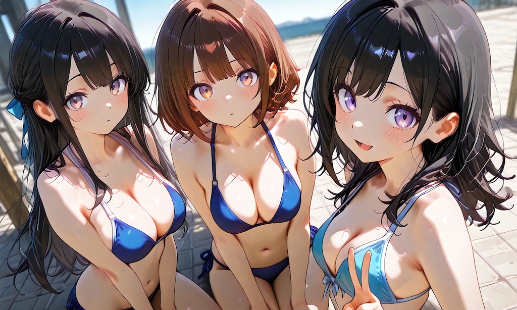 水着の少女達