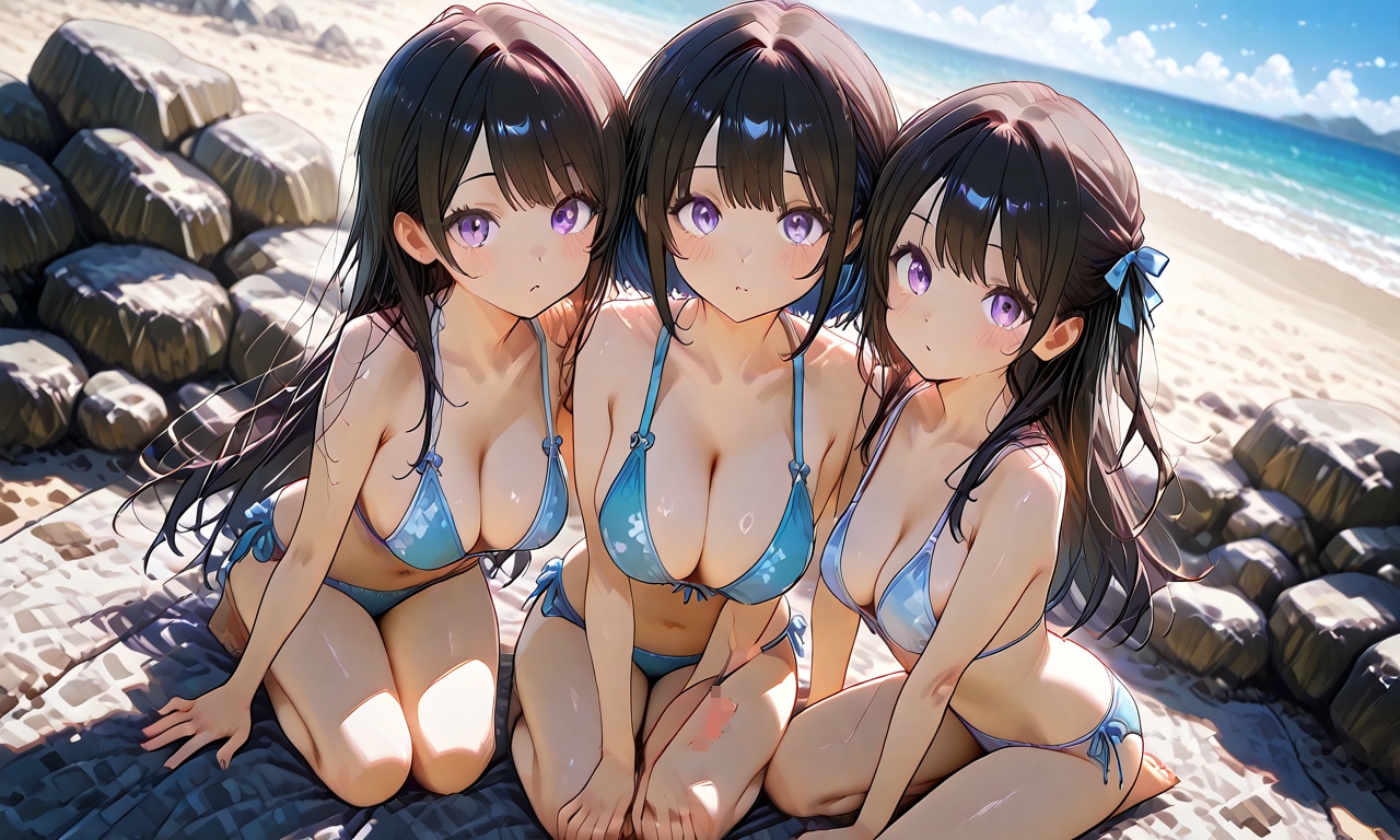 水着の少女達
