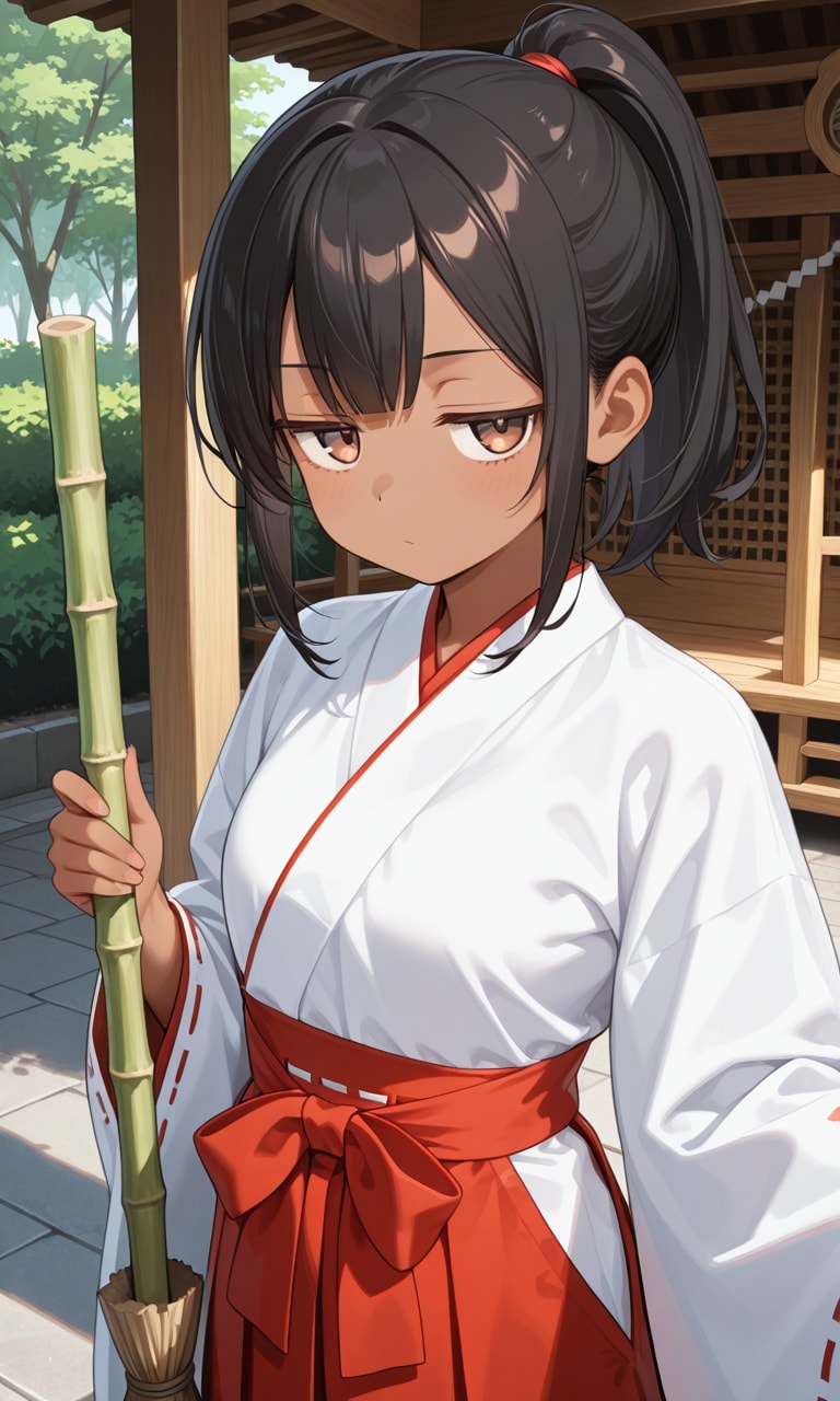 【うちの町】阿黒神社5人の巫女 | の人気AIイラスト・グラビア