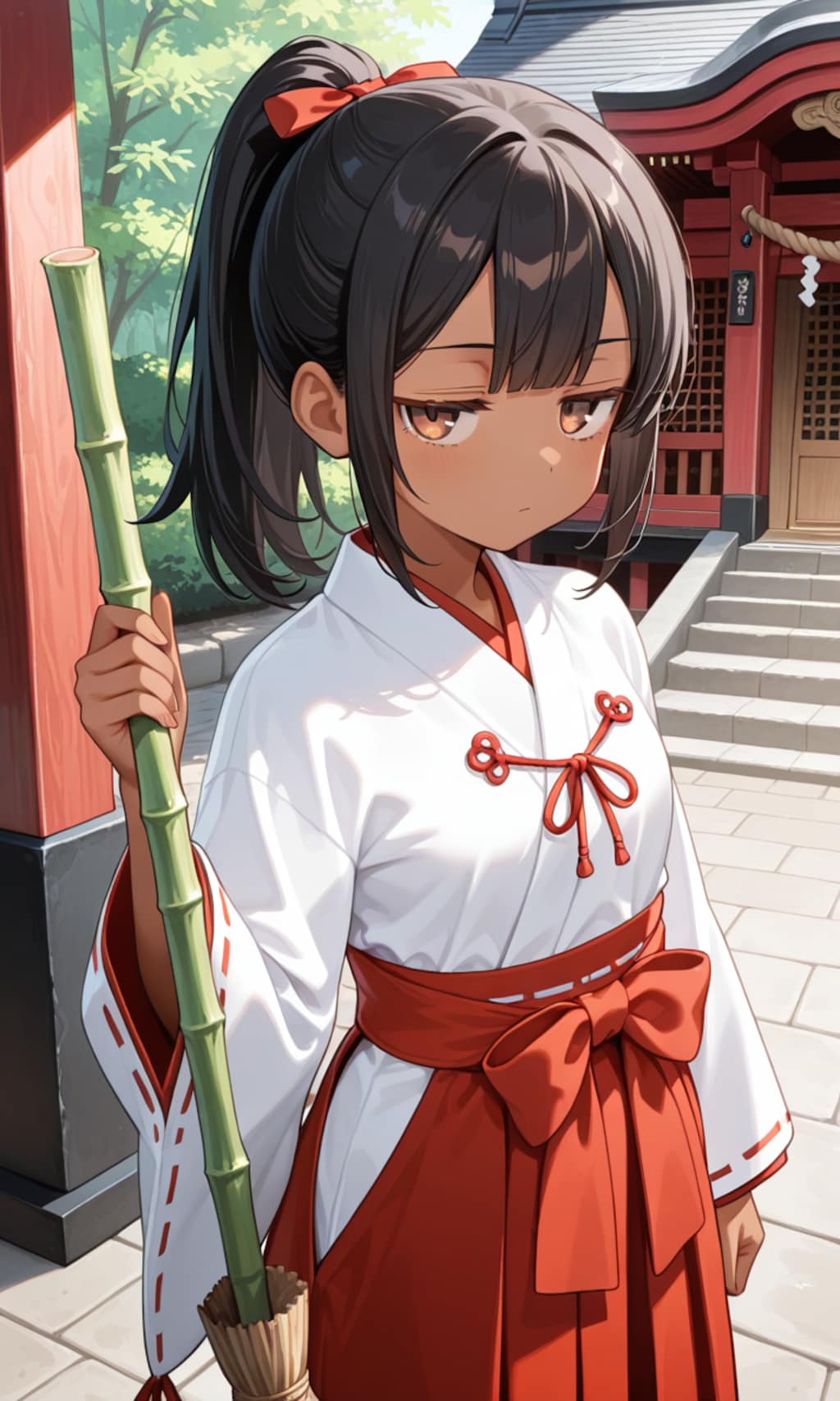 【うちの町】阿黒神社5人の巫女