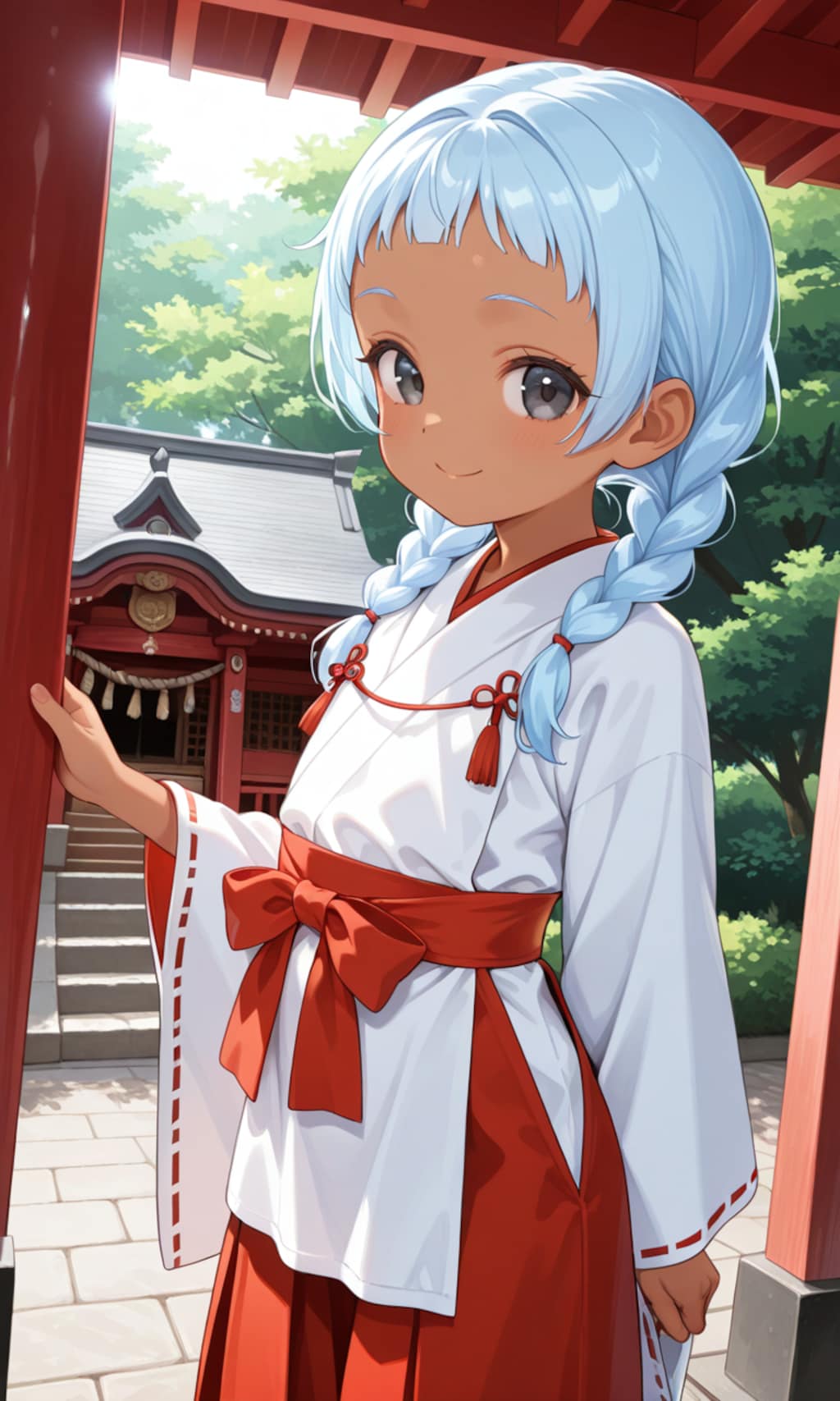 【うちの町】阿黒神社5人の巫女