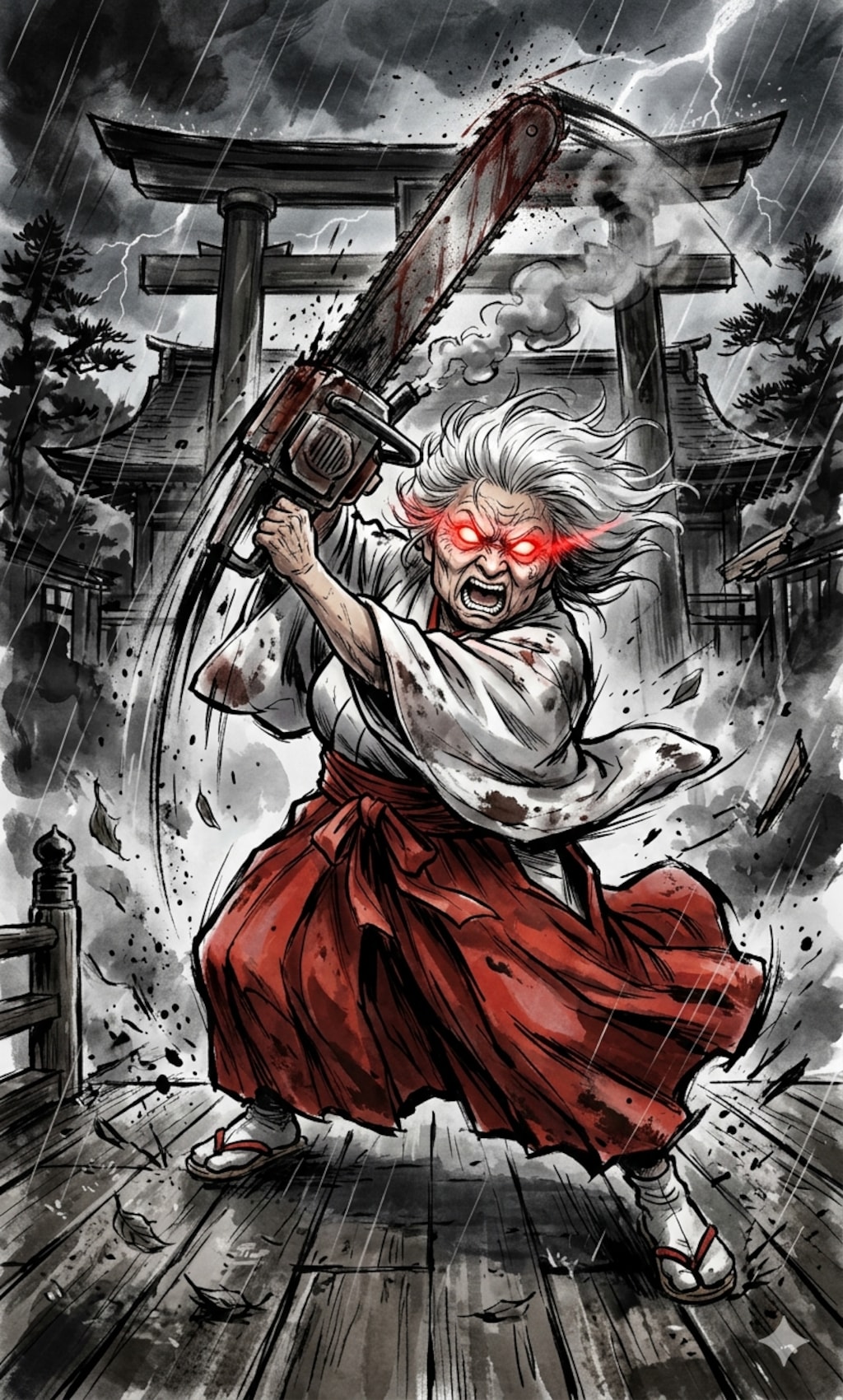 【うちの町】阿黒神社5人の巫女