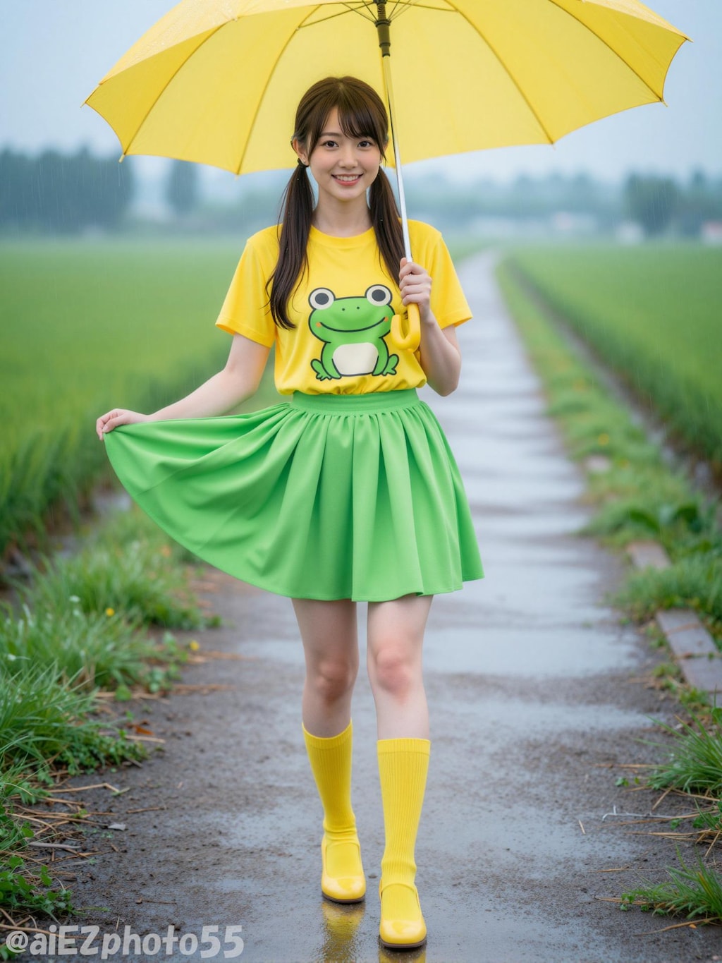 田んぼ道での出会い１