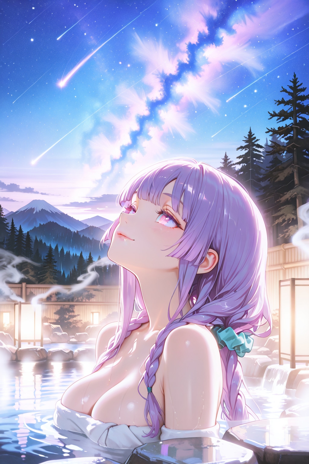 気持ちいいですね❤️あ❤️見て下さいご主人様❤️流れ星🌠(的なやつ❗️)です❤️