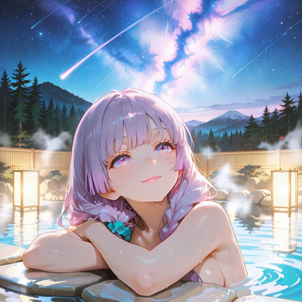 気持ちいいですね❤️あ❤️見て下さいご主人様❤️流れ星🌠(的なやつ❗️)です❤️