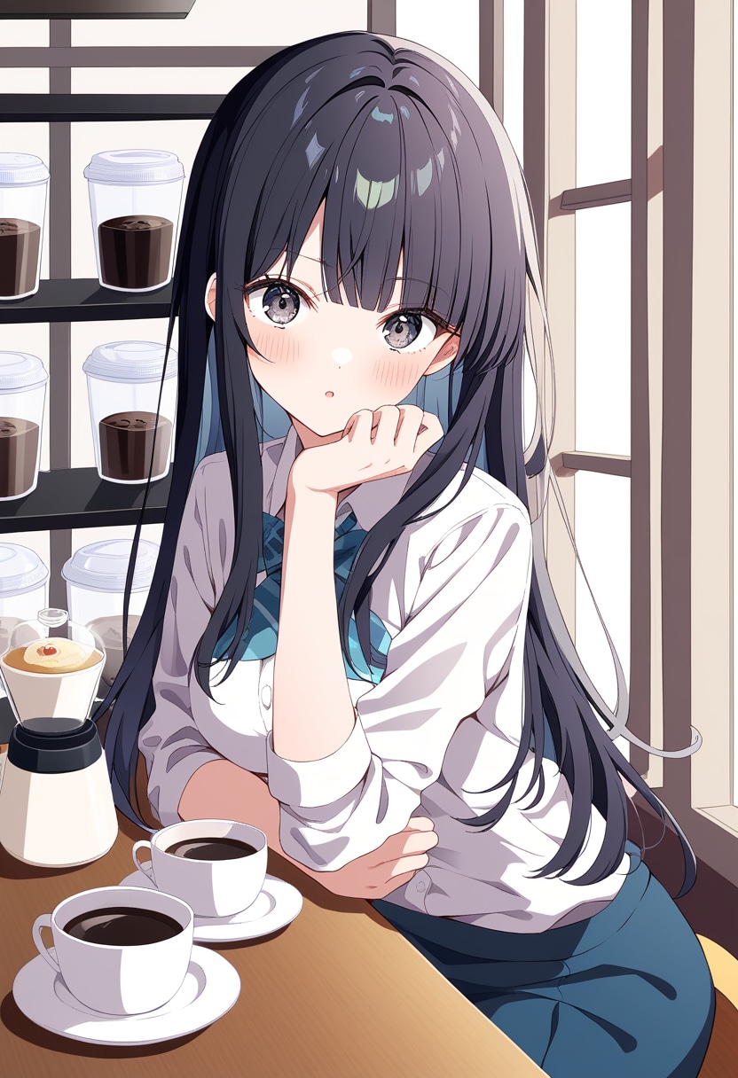 黒髪ロングの娘 | の人気AIイラスト・グラビア