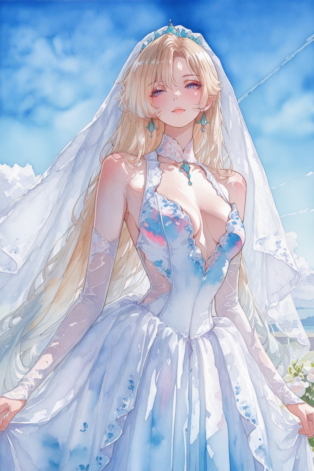 ウェディングドレスのブロンドさん