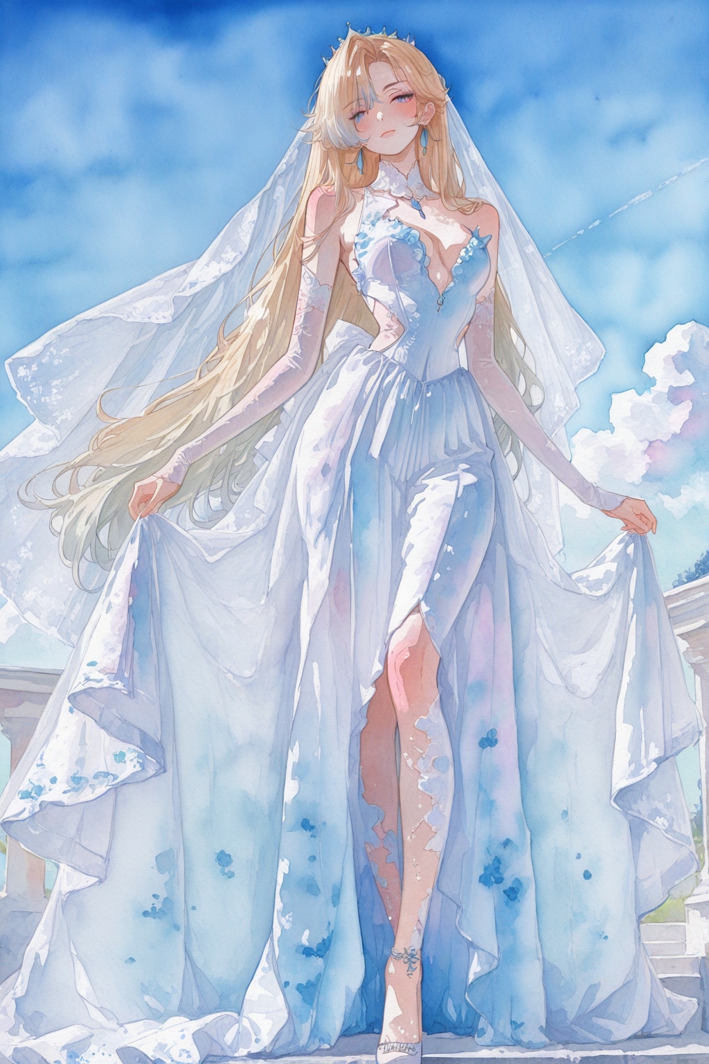 ウェディングドレスのブロンドさん