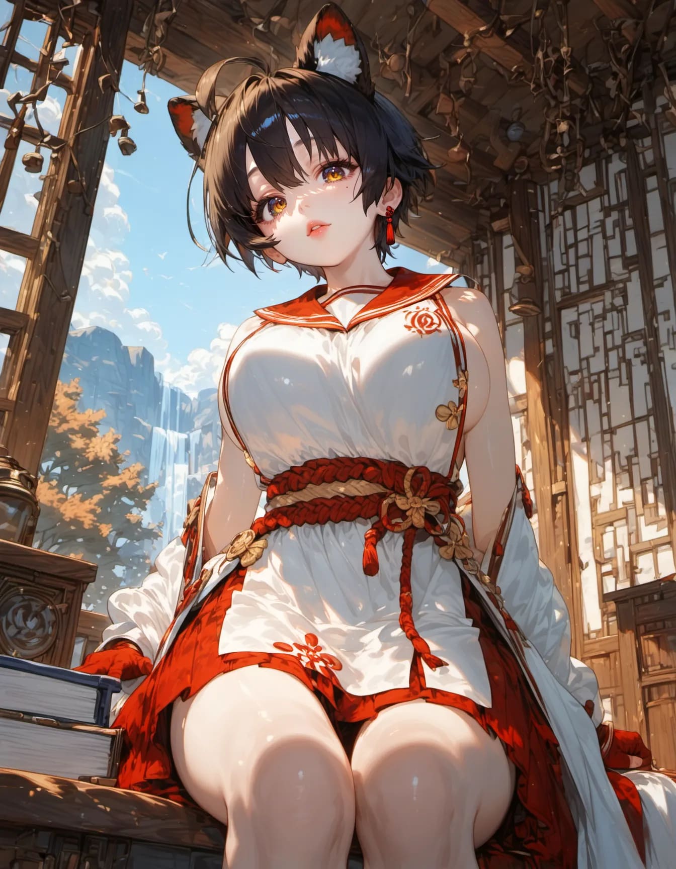 A Shrine Where Autumn Breathes in Silence | の人気AIイラスト・グラビア