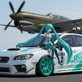 初音ミクとWRXと戦闘機 3枚目