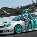 初音ミクとWRXと戦闘機 4枚目