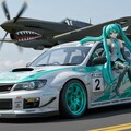 初音ミクとWRXと戦闘機 2枚目