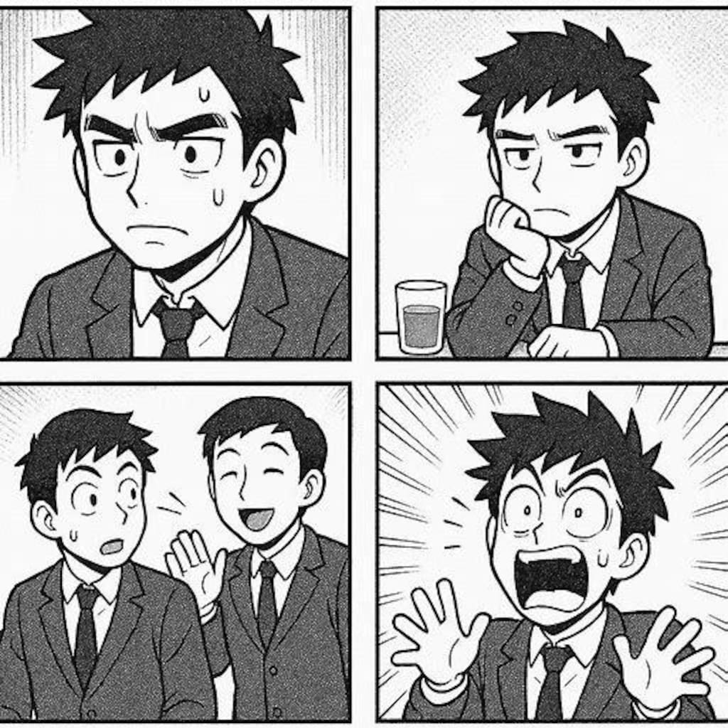 4コマ漫画『 世の中の不条理 』