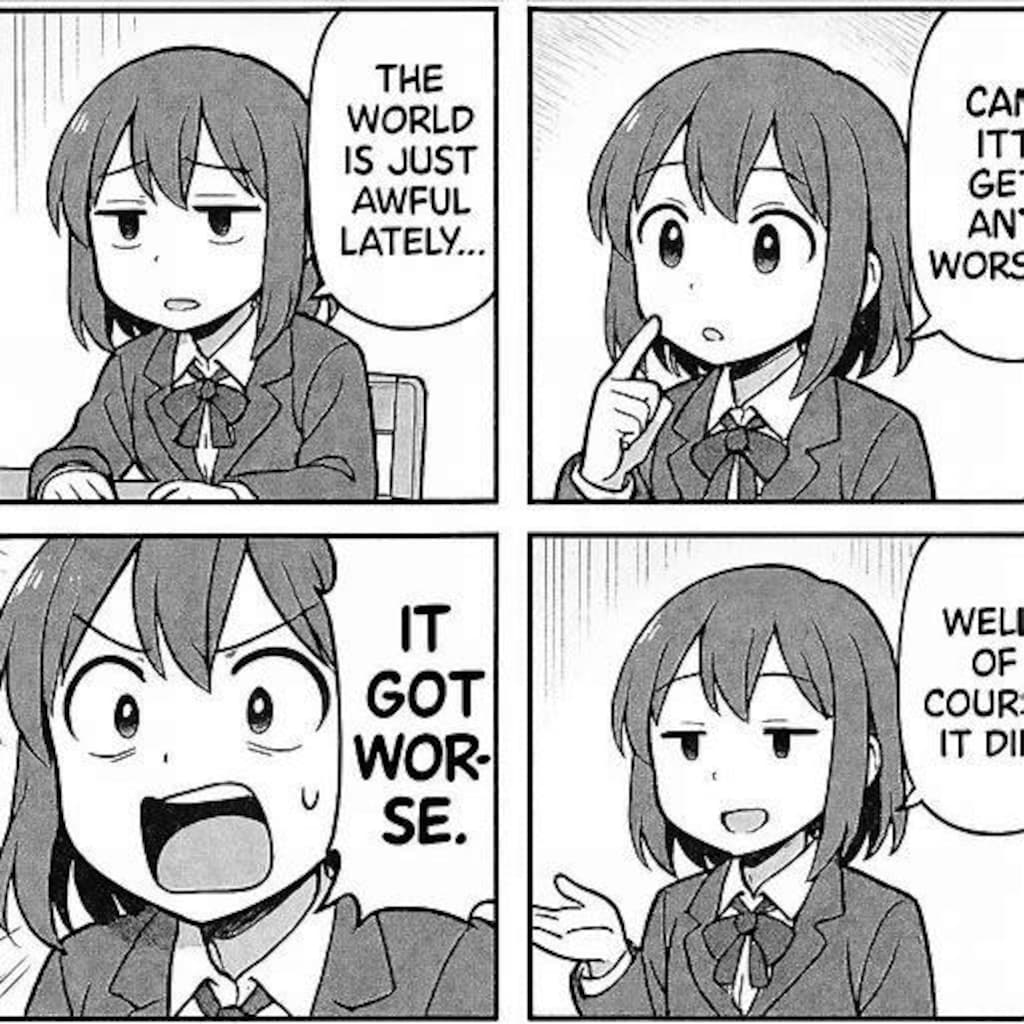 4コマ漫画『 世の中の不条理 』