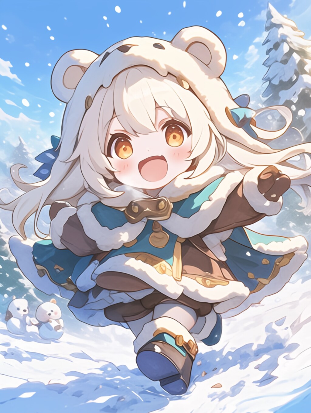 雪原をかける✖︎くま娘②🐾