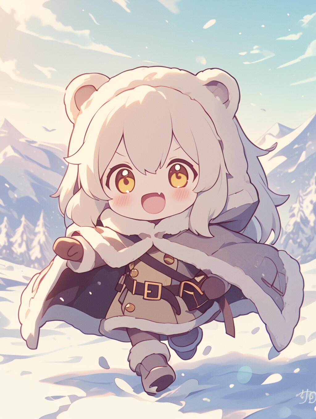 雪原をかける✖︎くま娘②🐾