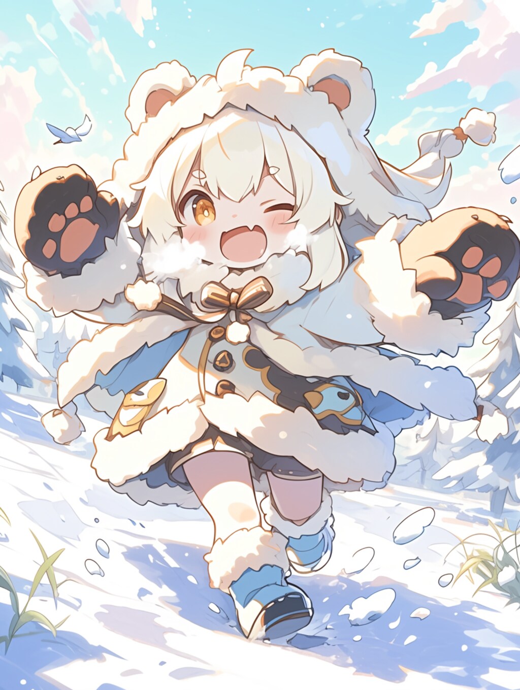 雪原をかける✖︎くま娘②🐾
