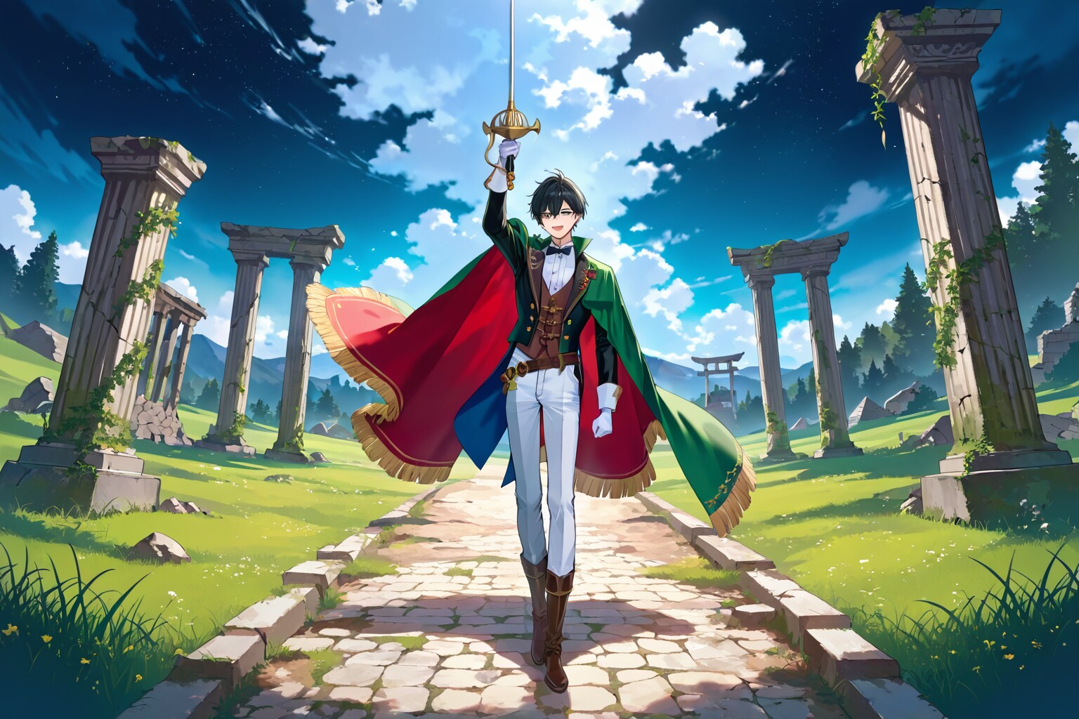 青年男性魔法戦士26.8.1-2 | の人気AIイラスト・グラビア