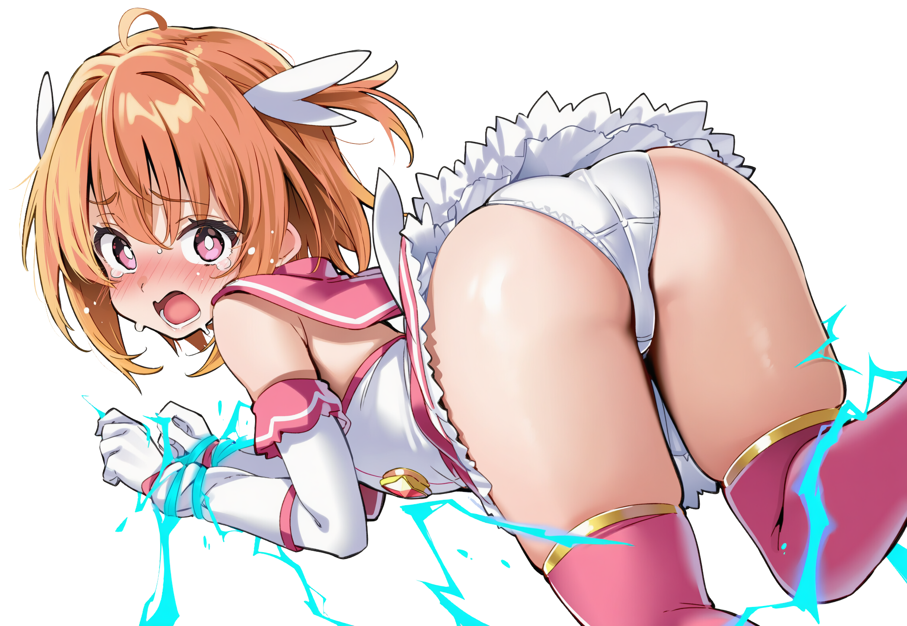 拘束魔法で身動きが取れない魔法少女②