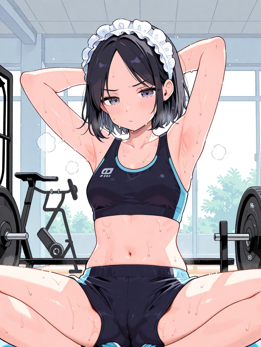 メイドさんジムに行く