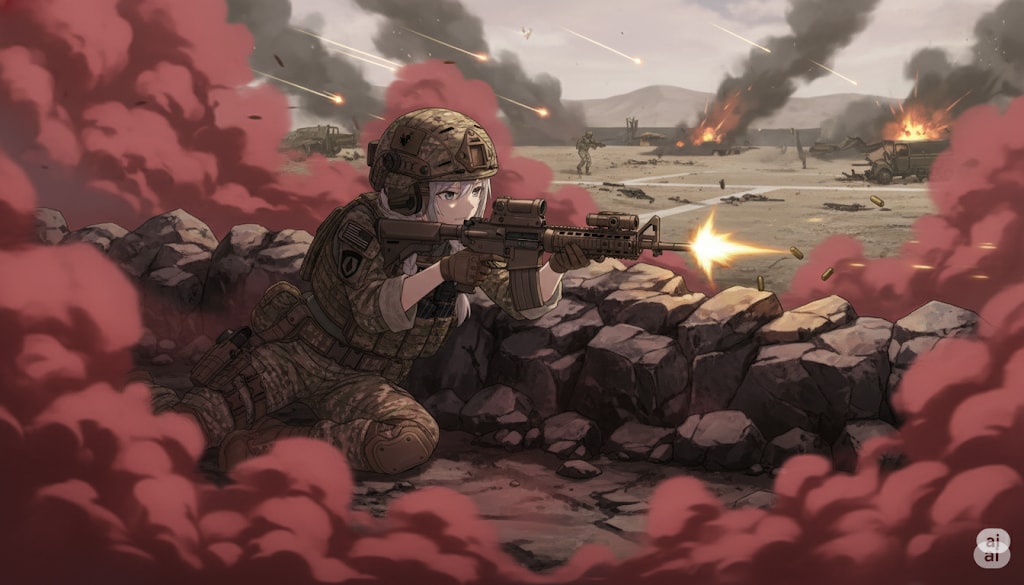 強硬撤収準備：レッドスモーク | の人気AIイラスト・グラビア