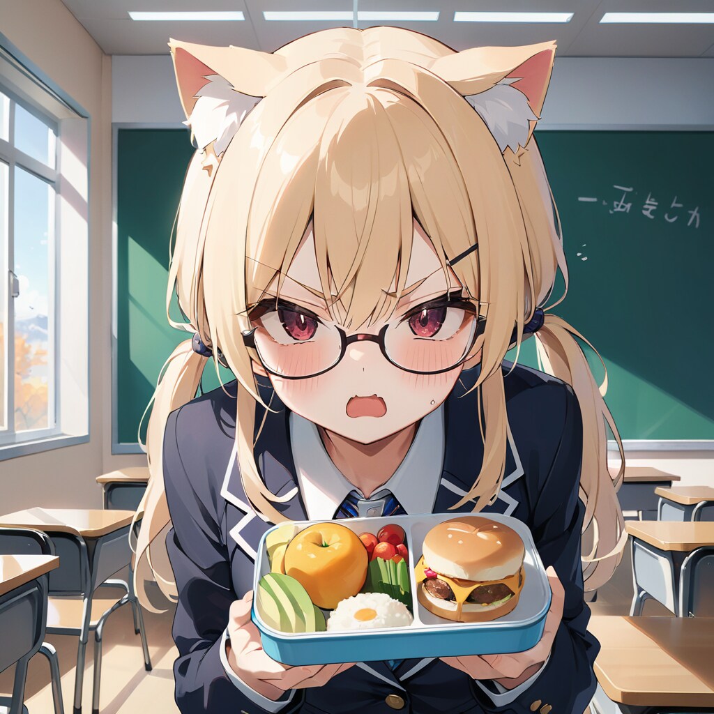 まや「私はぼっちではない」こるり「ハイハイ、食べようねぼっち飯姉」まや(ま、まぁ、ありがとう) | の人気AIイラスト・グラビア