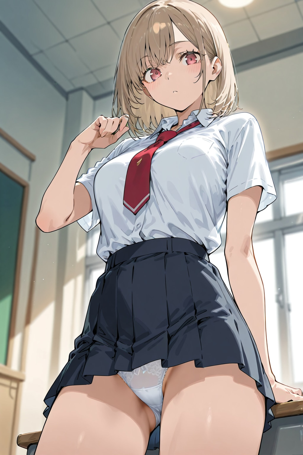スカートが短くて