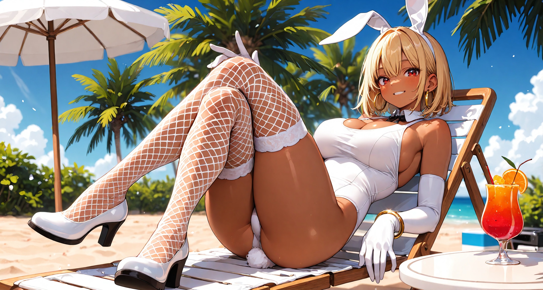 白スクギャルバニー
