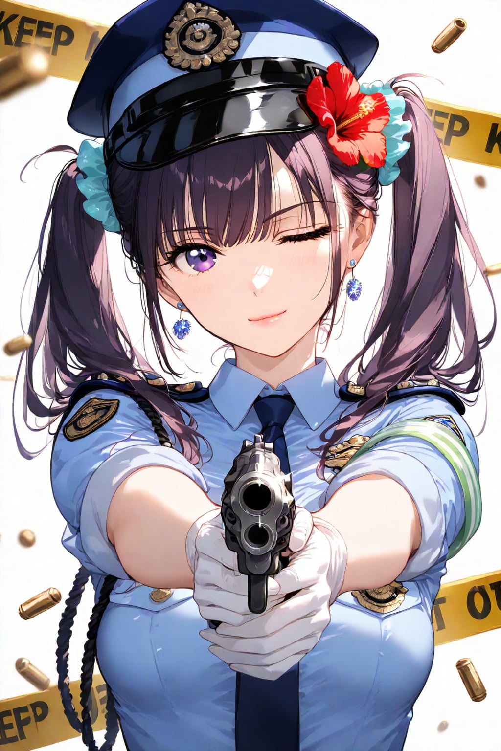 動かないで下さいね❤️変な事しようとしたら発砲するわよ❤️(もちろん設定です❗️www) | の人気AIイラスト・グラビア