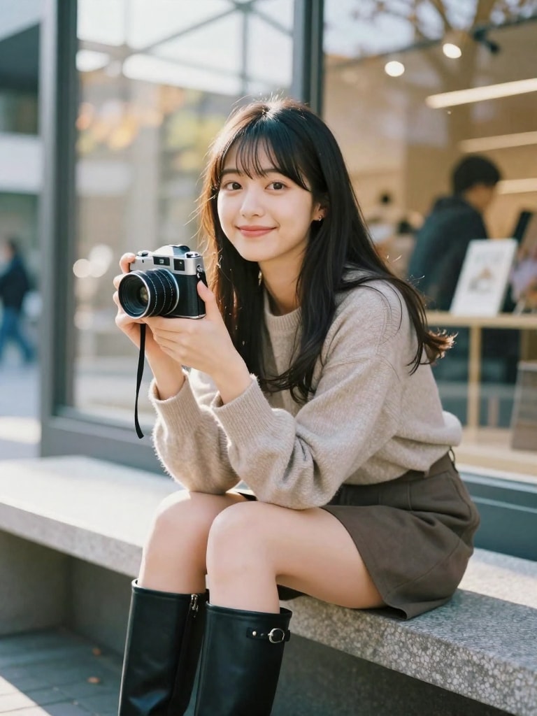 原宿のカメラ女子