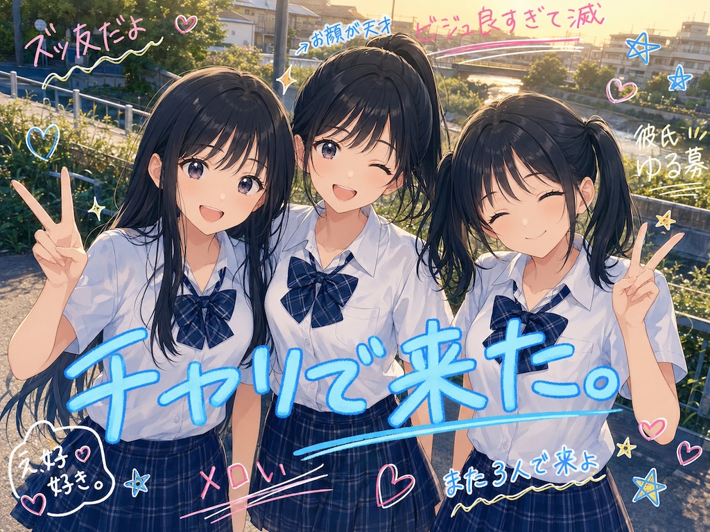 チャリで来た。