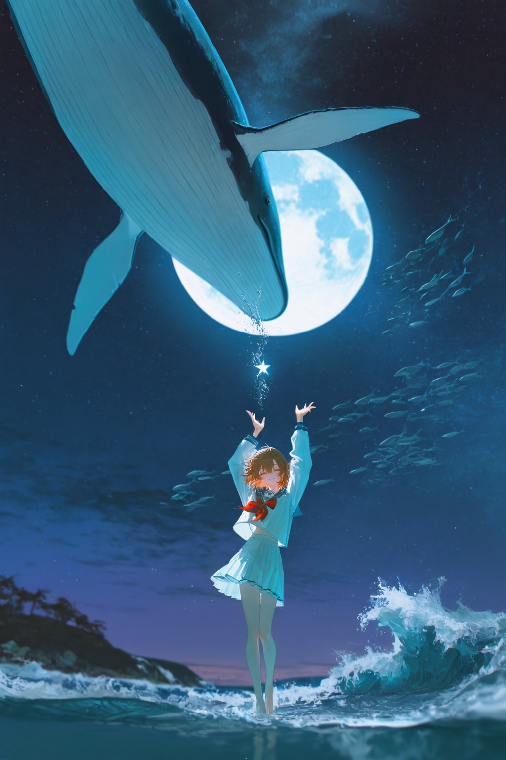 空飛ぶクジラと星をつかむ少女