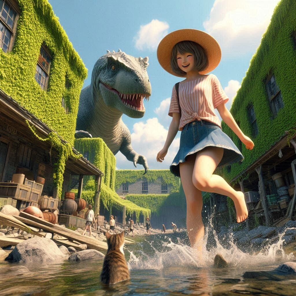 終末世界の少女と猫