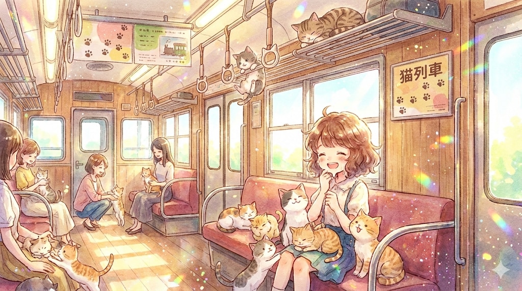 ねこ列車 | の人気AIイラスト・グラビア