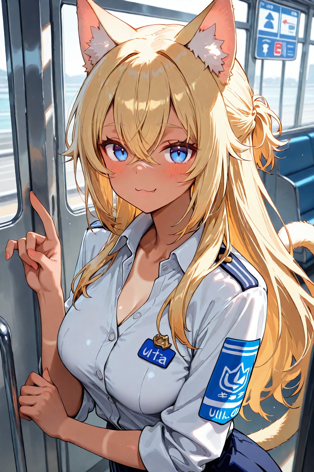 バスガイドの金髪ちゃん | の人気AIイラスト・グラビア