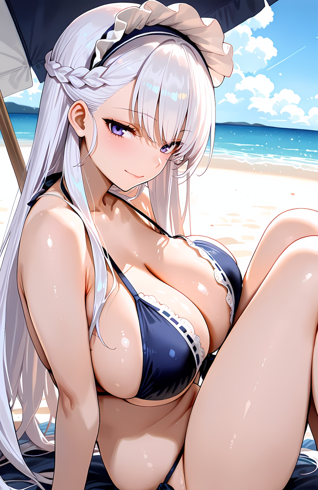 メイドと浜辺デート