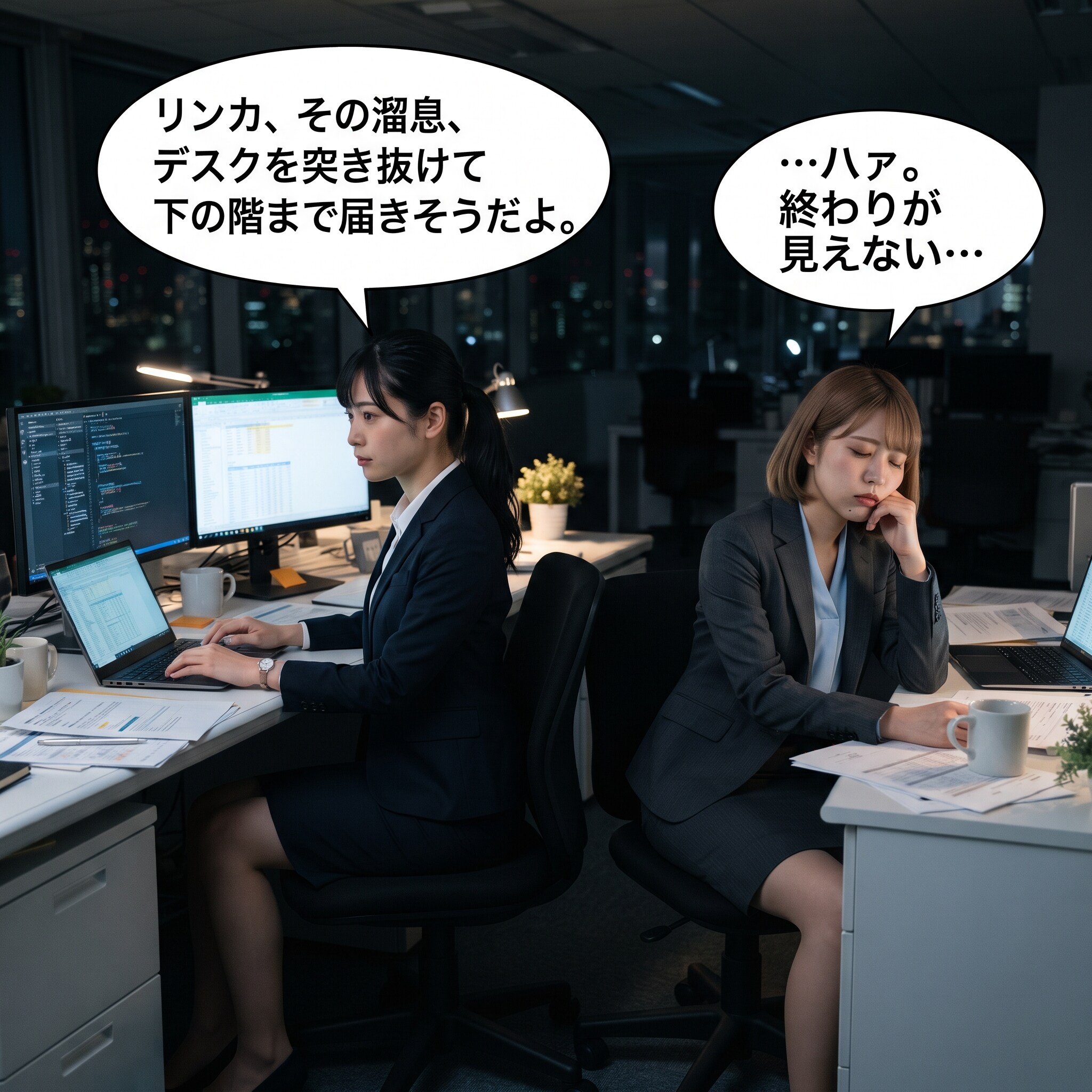 働くふたり | の人気AIイラスト・グラビア