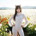 花畑に猫ちゃん 9枚目