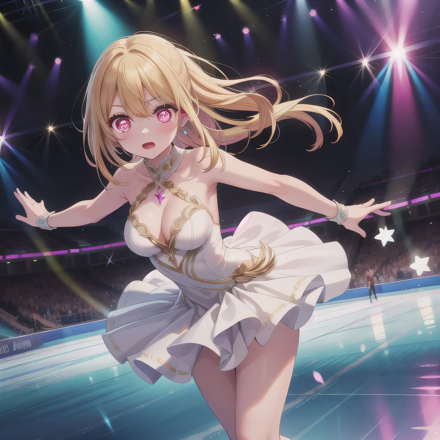 金髪ロングでフィギュアの少女５ | の人気AIイラスト・グラビア