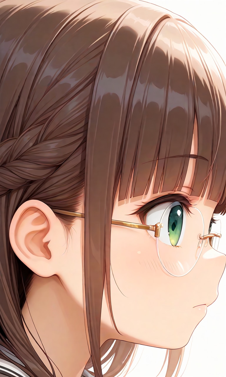 どアップ横顔