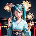 『ふらり！初音ミク！！』第四回♪日本の古都、着物に花火で風流にミクさんぽ。 12枚目