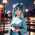 『ふらり！初音ミク！！』第四回♪日本の古都、着物に花火で風流にミクさんぽ。 5枚目