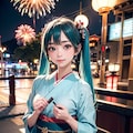 『ふらり！初音ミク！！』第四回♪日本の古都、着物に花火で風流にミクさんぽ。 10枚目